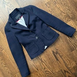 Sz0 Banana Republic cotton pique stretch blazer, navy